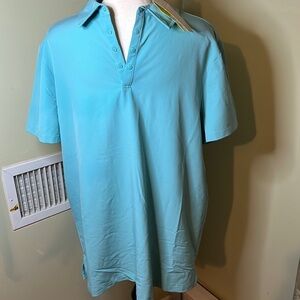 All in motion Stretch woven snap button polo T-shirt